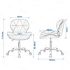 Computer Desk Chair Office Cushioned Chair Chrome Legs Swivel Fabric/PU/Velvet