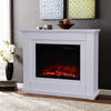 30Inch Electric Fireplace Standing White MDF Frame Surround Insert Fire Core Set