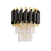 Industrial wall light Black Gold Luxury K9 Crystal Droplets Wall Lamp Hallway UK