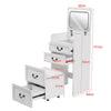 Modern Makeup Vanity Dressing Table with Stool Set Flip Top LED Mirror Storage