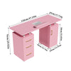 Manicure Nail Table Movable Nail Station Desk with Casters for Nails Art Beauty