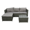 Corner Sofa Furniture L-Shaped Rattan Set 4 Seater Indoor/Outdoor Patio Garden