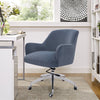 Velvet Upholstered Office Chair Wheeled Adjustable Swivel Computer Desk Armchair