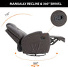 Heating 8-Point Massage Recliner Swivel Chair Sofa w/ Remote Control XMAS Gift