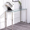 Modern Console Table Couch Table with Chrome Legs for Entryway Living Room