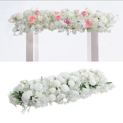 Artificial Silk Flower Bouquet Wall Panel Row Backdrop Wedding Party Home Decor