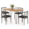 5-Piece Dining Table Set Industrial Rectangular Kitchen Table-Coffee