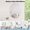 Aluminum Framed Wall Mounted Mirror Bathroom Rounded Vanity Mirror