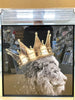 Lion Picture King Crown Liquid Art Mirror Frame 3D Glitter Wall Hung 55x55 cm