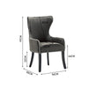 High Back Tufted Velvet Dining Chair Buttons Studded Side Chairs Restaurant Cafe