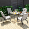 6 Pieces Patio Dining Set Outdoor Furniture Set w/ 4.2cm Umbrella Hole