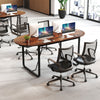 Oval Home Office Table Large Business Furniture-Brown