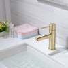 Bathroom Brass Basin Mixer Taps Deck Mounted Sink Facuet Black / Brushed Gold