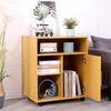 Printer Stand Unit Beech Office Desk Side Mobile Pedestal Storage Wheels