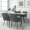 Set of 4 Modern Fabric Dining Chair Set Thicken Upholstered Kitchen Armchair
