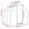 Iiaky Greenhouse with Base Frame 169x169x195 Aluminium,Polycarbonate L8C4