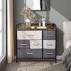 Fabric Chest of Drawers 7-Drawer Dresser 3-tier Storage Organizer Unit Bedroom