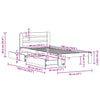 Bed Frame without 90x190 Solid Wood Pine O4G8