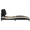 Bulliing Bed Frame with Black and White 120x200 Faux Leather,Double Bed M4U2