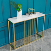 Golden Marble Console Table Side End Sofa Table for Living Room Bedroom Kitchen
