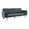 Grey Sofa Bed 3 Seater Faux Suede Click Clack - Jenna