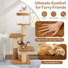 Cat Tree for Indoor Cats Cat Furniture with Removable Cat Bed-Caramel