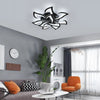 84W Dimmable LED Ceiling Light Flower Modern Chandelier Living Room Remote φ82cm