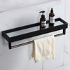 Rectangle Bathroom Mirror w/ Makeup shelf Wall Mounted Metal Frame Black 40x60cm