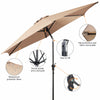 2.7 M Outdoor Patio Umbrella Garden Parasol with Crank Handle &Tilt Adjustment
