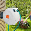 WHITE Wall Mounted 20m Auto Rewind Retractable Hose Reel 9in1 Water Spray Pipe