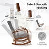 Modern Rocking Chair Upholstered Fabric Rocker Glider Chair with Ottoman