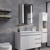 LED Bathroom Mirror Cabinet with Shaver Socket Demister Sensor Lights 600/ 700mm