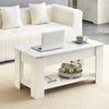 Wooden Coffee Table With Lift Up Top Storage Area and Magazine Shelf