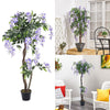 Large Artificial Wisteria Flower Tree Realistic Faux Plant Indoor Outdoor Decors