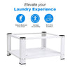 Washing Machine Stand Dryer Laundry Pedestal Raiser Feet Pads Floor Metal White