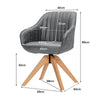 Modern Swivel Accent Chair Set of 2 Ergonomic Armchairs Home Writing Desk Chairs