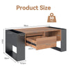 Modern Coffee Table with Drawer Storage Shelf Wooden Table Living Room Furniture