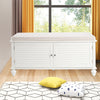 Shoe Bench Shoes Rack for Hallway White Shoe Storage Cabinets with Seat Cushion