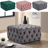 Large Chesterfield Footstool Pouffe Sofa Tea Table Ottoman Coffee Table Velvet