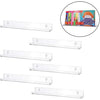 6 Pack Acrylic Nail Polish Rack Clear Wall Mounted Shelf Holder Display Storage
