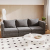 Flamaker Cord Corner Sofa Suite Set Footstool 3 Seater Grey Blue Beige Chairs
