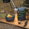 Camping Cookware Mess Stove Kit 14PCS Aluminum Cooking Pot Fry Pan Bowl BBQ Set