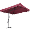2.5M Garden Parasol Outdoor Patio SunShade Umbrella Cantilever+Weight Squar Base