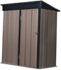5x3ft Small Garden Shed Pent Roof Garden Storage Shed Lockable Container Brown