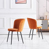 Dining Chairs Set of 2/4 Velvet Kitchen Chairs with Metal Legs