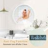 Half Circle LED Bathroom Mirror w/ Touch Switch & 3-Color Lights