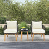 3 Piece Patio Chair Set Outdoor Rattan Bistro Set with Removable Cushion