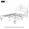 Double Size Bed 4ft6 Velvet Upholstered Slatted Bed Frame with Headboard Pink