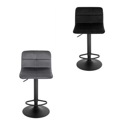 1/2/4/6x Breakfast Bar Stool w/ Backrest Gas Lift Swivel Adjustable Pub Stool