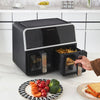 Digital Air Fryer Double Basket 4. 5L Oven LCD Non-stick Oil Free Food Frying